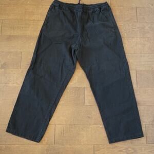 Palace Skateboards Relax Pants 100% cotton Black Pull on Paints Size large